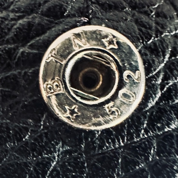 Brighton Elegant Black and Brown Croc-Embossed silver heart crossbody - Picture 4 of 9